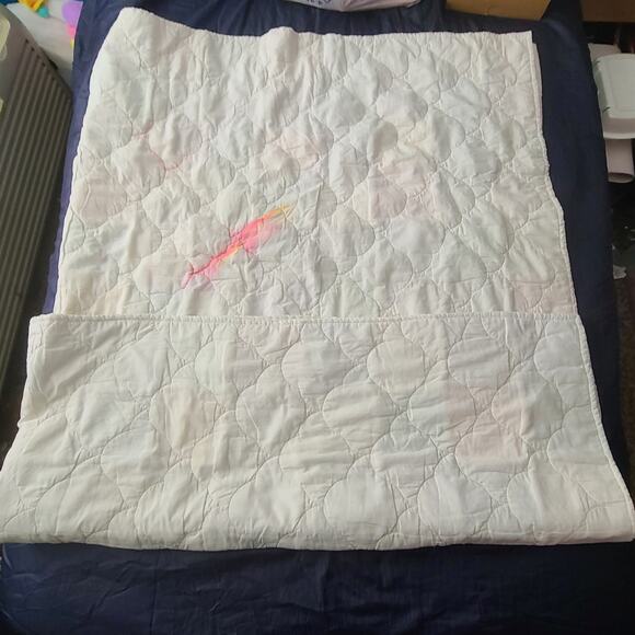 vintage  handmade quilt topper full square block poly opper full square block - Picture 3 of 6